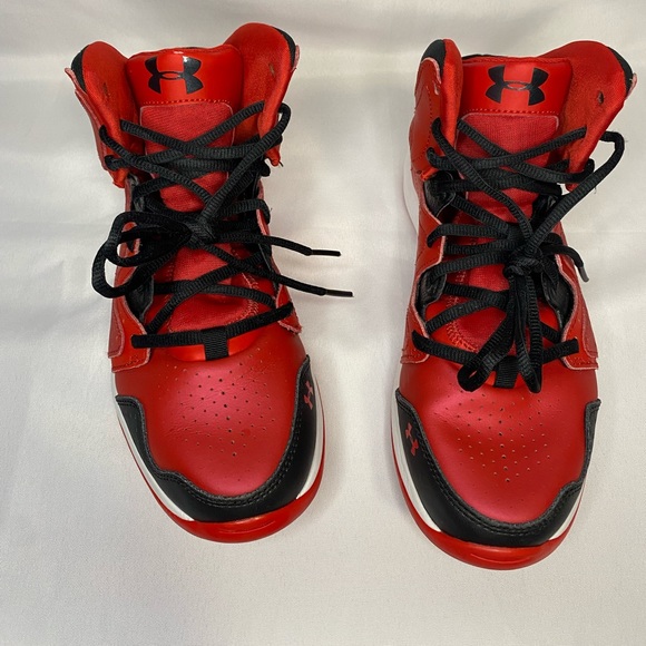 Womens 7.5 Size - Under Armour Red Basketball Shoes - Picture 1 of 8